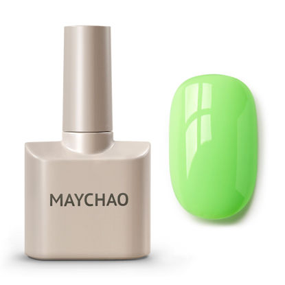 Picture of MAYCHAO 15ML Gel Nail Polish 1Pc Sour Apple Gel Polish Soak Off UV LED Nail Lamp Curing Nail Polish Gel for Nail Art Manicure Salon DIY at Home, 0.5 OZ