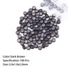 Picture of Vlasy 100Pcs Nano Ring Beads Silicone Lined Beads for Nano Ring Human Hair Extensions 5 Color Optional (Dark Brown)
