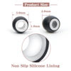 Picture of Vlasy 100Pcs Nano Ring Beads Silicone Lined Beads for Nano Ring Human Hair Extensions 5 Color Optional (Black)