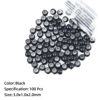 Picture of Vlasy 100Pcs Nano Ring Beads Silicone Lined Beads for Nano Ring Human Hair Extensions 5 Color Optional (Black)