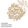 Picture of Vlasy 100Pcs Nano Ring Beads Silicone Lined Beads for Nano Ring Human Hair Extensions 5 Color Optional (Blonde)
