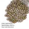 Picture of Vlasy 200Pcs 5mm Silicone Lined Micro Ring Beads for Hair Extensions 5Colors Apply (200Pcs Light Brown)