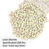 Picture of Vlasy 200Pcs 4mm Silicone Lined Micro Ring Beads for Hair Extensions 5Colors Apply (200Pcs Blonde)