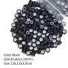 Picture of Vlasy 200Pcs 5mm Silicone Lined Micro Ring Beads for Hair Extensions 5Colors Apply (200Pcs Black)
