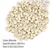 Picture of Vlasy 200Pcs 5mm Silicone Lined Micro Ring Beads for Hair Extensions 5Colors Apply (200Pcs Blonde)