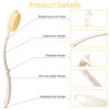 Picture of LFJ 19" Long Handle Shower Sponge Brush Set, 3 in 1 Body Brush, Bath Sponge and Lotion Applicator Improved Skin Health, Suitable for Men and Women (White Brush-2P)
