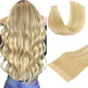Picture of DOORES Tape in Hair Extensions, Drity Blonde Mixed Platinum Blonde 20pcs 50g 16 Inch, Human Hair Extensions Tape in Natural Hair Invisible Tape in Hair Extensions