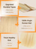 Picture of DOORES Tape in Hair Extensions, Drity Blonde Mixed Platinum Blonde 20pcs 50g 16 Inch, Human Hair Extensions Tape in Natural Hair Invisible Tape in Hair Extensions