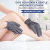 Picture of Yiclick Heavy Exfoliating Gloves, Exfoliating Body Scrubber for Bath Shower Exfoliation, Body Scrub Exfoliator For Dead Skin Remover, Exfoliate Sponge Loofah Washcloth Mitt Men Women (12 Grey)