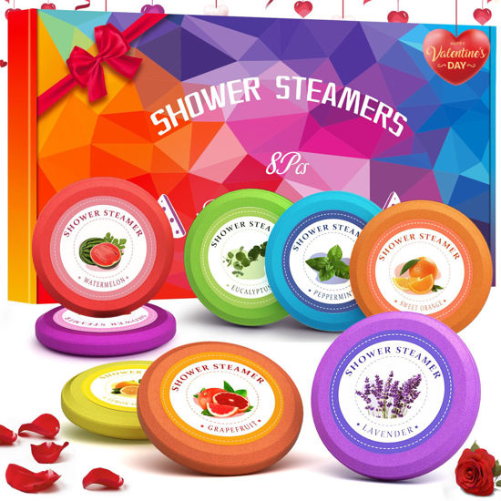 Picture of Valentines Day Gifts for Her Wife Teens Girls:sanyi Shower Steamers Aromatherapy with Essential Oils, Birthday Galentines Easter Basket Stuffers Gifts for Women Him Adults Men Mom Teacher