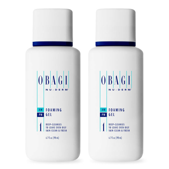 Picture of Obagi Nu-Derm Foaming Gel - Gel-Based Cleanser for Normal to Oily & Sensitive Skin - Two Pack, 2 * 6.7 oz