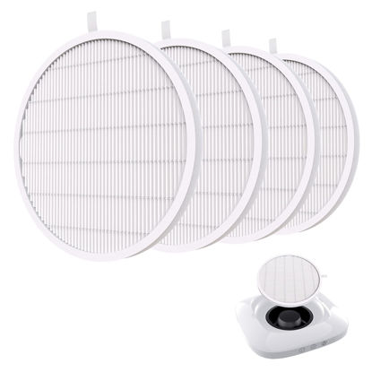 Picture of MelodySusie Nail Dust Collector Replacement Filter 4 Pack, Reusable Dust Filter for MelosySusie Nail Dust Collector Vacuum Fan Dust Collector Extractor Electric Dust Suction Machine