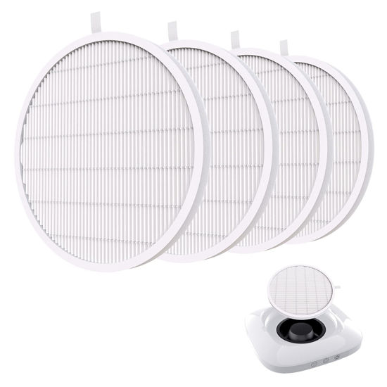 Picture of MelodySusie Nail Dust Collector Replacement Filter 4 Pack, Reusable Dust Filter for MelosySusie Nail Dust Collector Vacuum Fan Dust Collector Extractor Electric Dust Suction Machine