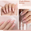 Picture of RARJSM Nude Gel Polish Set Jelly Pink Collection of 6 Transparent Natural Colors Sheer Pink Milky Mavue Purple Light Brown French Manicure LED UV Gel Nail Polish Soak Off Curing Requires Home Salon