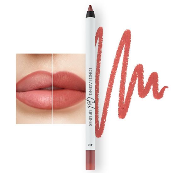 Picture of Lamel Matte Gel Lip Liner Pencil - Weightless & CreamyTexture - Sharpenable - Longwear & Waterproof - High Pigmented & Flawless Finish - Cruelty-free & Paraben-Free - 403, 1,7g/0.05oz. (Burnt Ocher)