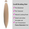 Picture of Ash Blonde Braiding Hair Pre Stretched Kanekalon Braiding Hair Extension 26 Inch Synthetic Fake Hair for Braiding (Pack of 6)