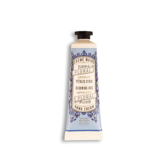 Picture of Panier des Sens - Small Hand Cream for Dry Cracked Hands - Blooming Iris Mini Hand Lotion for Dry Skin - With Shea Butter and Olive Oil - Hand Care 97% Natural Ingredients - Travel Size 1 floz