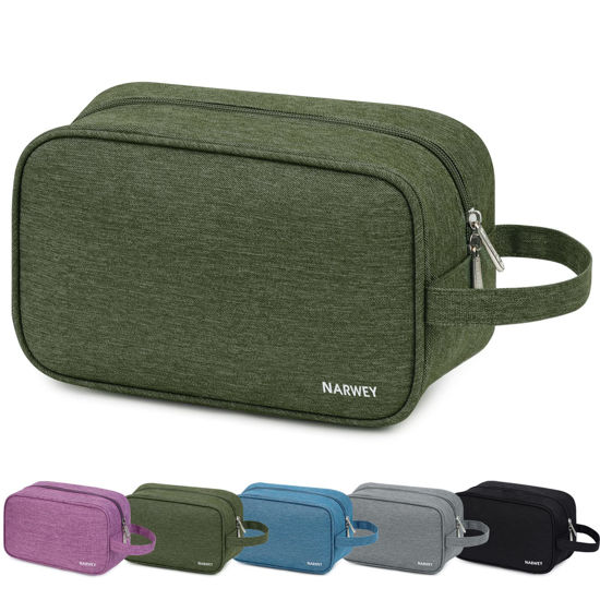 Picture of Narwey Travel Toiletry Bag for Men and Women Traveling Dopp Kit Shaving Bag for Toiletries Accessories (Army Green)
