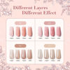 Picture of AZUREBEAUTY Nail Polish Set, 4 Colors Nude SKin Glitter Pearl All Season Vegan Quick Dry Natural Fingernail Lacquer Strengthening Treatment Kit 10ML with Top Coat DIY Salon at Home