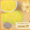 Picture of 5000PCS 3mm Resin Jelly Rhinestones in Bulk (Lemon Yellow AB), Bedazzling Flatback Crystals Rhinestones for Crafting DIY Nail Decoration, Gems Diomand Charms for Tumbler Shoes Clothing Fabric