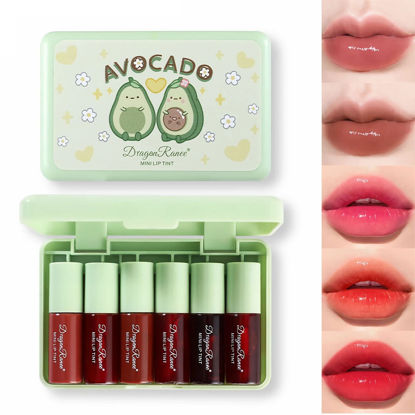 Picture of Miniling 6-Color Korean Lip Tint Set - Watery, Velvet Matte Lipsticks for Lips and Cheeks - Long-Lasting, Non-Stick, Shimmery