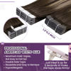 Picture of LaaVoo Human Hair Tape in Extensions Balayage Tape in Hair Extensions Human Hair Ombre Brown to Caramel Blonde with Brown Hair Extensions Tape in Real Human Hair Invisible 18 Inch 20pcs 50g