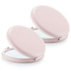 Picture of Getinbulk Compact Mirror Bulk, Set of 2 Double-Sided 1X/2X Magnifying Purse Pocket Makeup Mirrors(Round, Pink Marshmallow)
