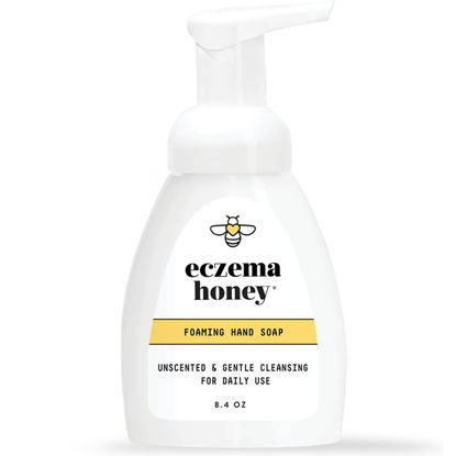 Picture of ECZEMA HONEY Gentle Foaming Hand Soap - Gentle Cleanser for Dry Hands - Non-Toxic Unscented Hand Soap - Natural Hand Cleaner for Bathroom & Kitchen - Organic Honey Handwash (8.4 Oz)