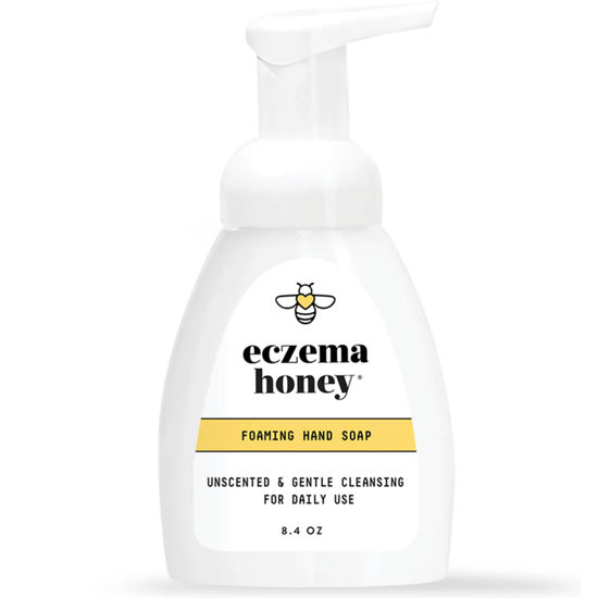 Picture of ECZEMA HONEY Gentle Foaming Hand Soap - Gentle Cleanser for Dry Hands - Non-Toxic Unscented Hand Soap - Natural Hand Cleaner for Bathroom & Kitchen - Organic Honey Handwash (8.4 Oz)