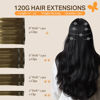 Picture of DOORES Clip in Hair Extensions, Balayage Dark Blonde Highlighted Bleach Blonde 80g 12 Inch7pcs, Hair Extensions Clip in Human Hair Natural Hair Extensions Straight Remy Clip In Hair Extensions