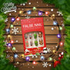Picture of Christmas Fake Nails Medium Square Press on Nails Winter Xmas Acrylic Nails Full Cover False Nails with Green Monster Designs Cute Stick on Nails Gloss Artificial Nails Nail Decorations for Women