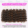 Picture of 7 Packs GoGo Curl Crochet Hair 10 Inch Short Curly Crochet Hair for Women Water Wave Beach Curl Deep Twist Crochet Braids Synthetic Braiding Hair Extensions (10 Inch, P6/30)