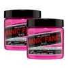 Picture of MANIC PANIC Cotton Candy Pink Hair Dye - Classic High Voltage - (2PK) Semi Permanent Hair Color - Glows in Blacklight - Bright, Cool-toned Pink Shade - Vegan, PPD & Ammonia-Free