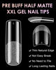 Picture of XXL Square Soft Gel Nail Tips, BORNBYME 120 PCS Half Matte False Nails Tips Nail Extenison Tips Gel X Nail Tips Acrylic False Nail Tips