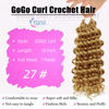 Picture of 7 Packs GoGo Curl Crochet Hair Short Curly Crochet Hair for Women Water Wave Beach Curl Deep Twist Crochet Braids Synthetic crochet Hair Extensions (10 Inch, #27)