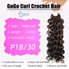 Picture of 7 Packs GoGo Curl Crochet Hair 12 Inch Short Curly Crochet Hair for Women Water Wave Beach Curl Deep Twist Crochet Braids Synthetic Braiding Hair Extensions (12 Inch, P30)