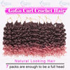 Picture of 7 Packs GoGo Curl Crochet Hair 10 Inch Short Curly Crochet Hair for Women Water Wave Beach Curl Deep Twist Crochet Braids Synthetic Braiding Hair Extensions (10 Inch, T1B/Pink)