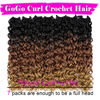 Picture of 7 Packs GoGo Curl Crochet Hair 18 Inch Long Curly Crochet Hair for Women Beach Curl Water Wave Deep Twist Crochet Braids Synthetic Braiding Hair Extensions (18 Inch, T1B/30/27)