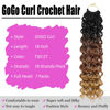 Picture of 7 Packs GoGo Curl Crochet Hair 18 Inch Long Curly Crochet Hair for Women Beach Curl Water Wave Deep Twist Crochet Braids Synthetic Braiding Hair Extensions (18 Inch, T1B/30/27)