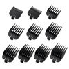 Picture of Clipper Guards Set Fits for Most Wahl Clippers and Babyliss FX870, Clipper Guides Replacement - 1/16" to 1", 10 Piece Set, Black Color