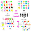 Picture of BBATT-HAPPY 197PCS Nail Charms for Acrylic Nails，Monster Eye Pill Puncture Dice Billiards Cone Pin Door Handle Mechanical Parts Nail Decorations ，Nail Accessories for Nail Art Supplies Manicure DIY