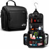 Picture of Travel Toiletry Bag for Men and Women - Large Hanging Toiletry Organizer - Waterproof Hygiene Bag with Metal XXL Swivel Hook, with YKK Zippers and 19 Compartments for Toiletries, Makeup, Cosmetics