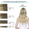 Picture of DOORES Hair Extensions Clip in Human Hair, Ash Brown to Platinum Blonde 150g 9pcs 14 Inch, Clip in Hair Extensions Human Hair Remy Clip in Hair Extensions Natural Hair Extensions Straight Thick Hair