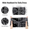 Picture of Huachi 4 Packs Thick Boho Stylish Floral Turban Wide Headbands for Women - Non Slip Hairbands for Hair, Sport, Workout, Yoga, Hair Accessories (Pack of 4)