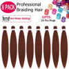 Picture of Alrence Pre Stretched Braiding Hair Long Braid 18 Inch 8 Packs Professional Braiding Hair Extensions Synthetic Crochet Twist Braids (18 Inch, 350#)