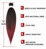 Picture of Braiding Hair 12 Inch 8 Packs Hair Extensions Professional Synthetic Braid Hair Crochet Braids, Soft Yaki Texture, Hot Water Setting Ombre Natural Black to Burgundy(12inch,#1B/Bug)