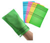 Picture of Modu 4 Pcs Korean Exfoliating Mitt Bath Washcloth 9.1 x 6 in - Asian Italy Towel (Large 4Pcs Green Skyblue Pink Yellow)