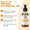 Picture of Organic Calendula Oil For Sensitive Skin - USDA Certified 100% Plant Based, Lightweight & Unscented Gentle Soothing Oil For Sensitive Skin - For Face, Skin & All Over - 2.02 Fl Oz Glass & Dropper
