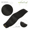 Picture of Clip in Hair Extensions Human Hair Naturl Black 70g #1b 22Inch