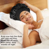 Picture of LEADUWAY 2Pcs Satin Bonnets Silk Bonnet for Sleeping Hair Bonnet for Curly Hair(Black&Rose Pink
